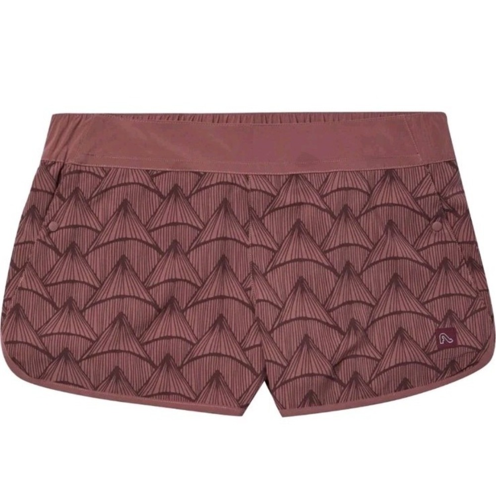 FlyLow Hudson Shorts Women M Active Pull On Stretch Performance Mauve Outdoor
